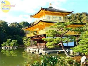 Kinkakuji ngôi chùa được dát bằng vàng thật ở Nhật Bản